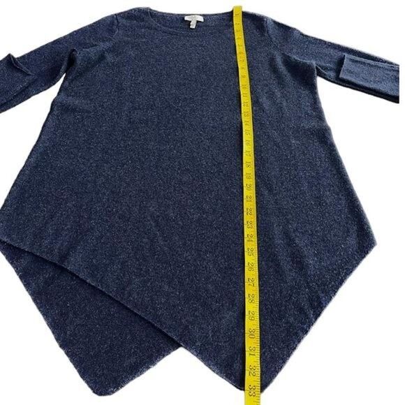 Joie Navy Blue Wool Cashmere Tunic Sweater Asymmetrical Hem Sz Xs Long Sleeve - Picture 8 of 8